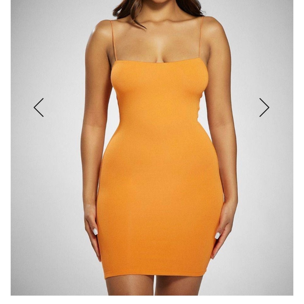 Naked Wardrobe Get In Line Dress- Orange. (Size M) *Never worn, new with tags!*